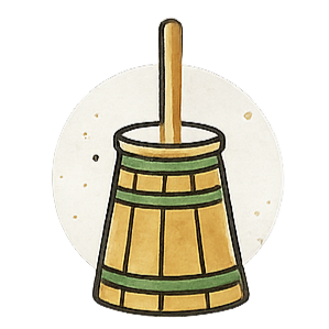 Wooden churner icon