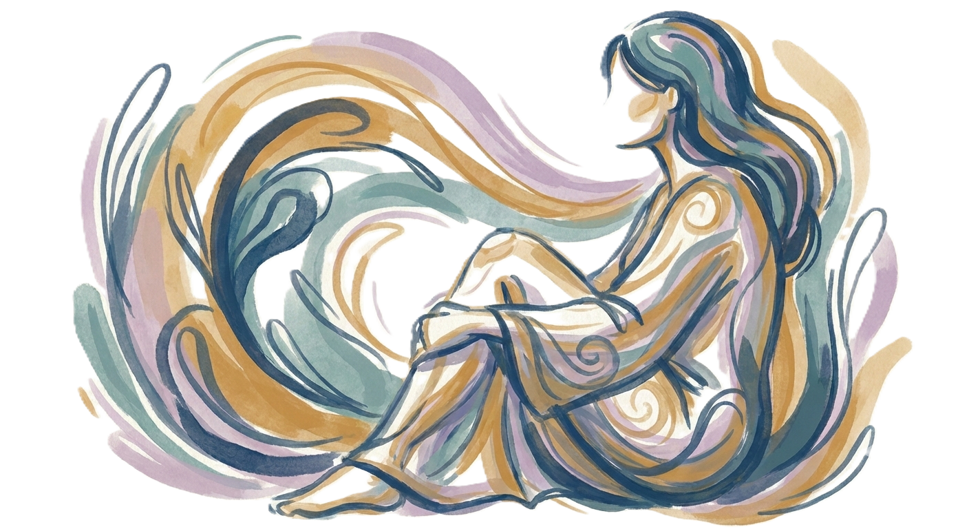 Abstract illustration representing women wellness