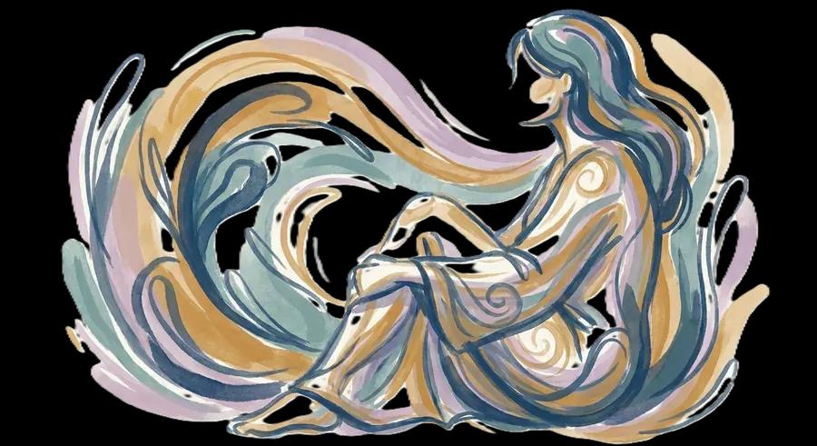 Abstract illustration representing women wellness